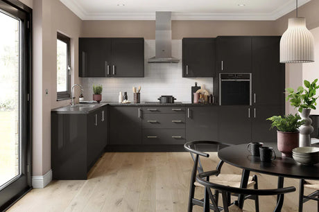 Slab Super Gloss Graphite Kitchen