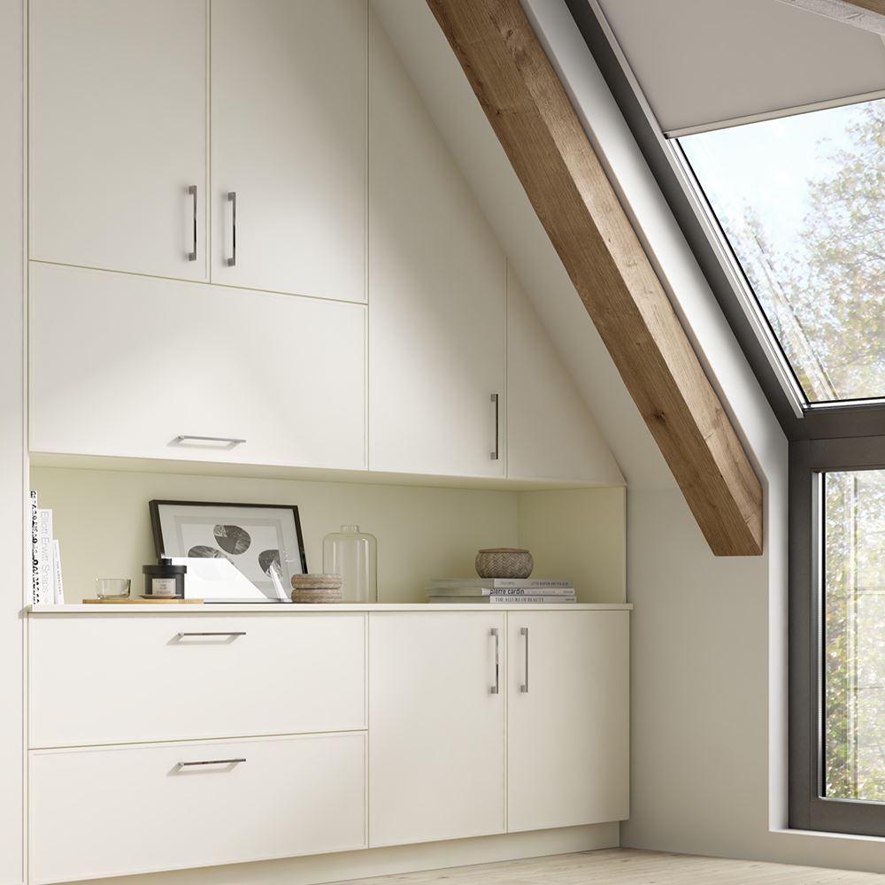 SLIM SQUARE D Handle Kitchen/Bedroom Door Handle Chrome