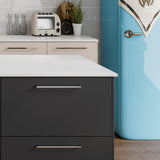 SLIM SQUARE D Handle Kitchen/Bedroom Door Handle Chrome