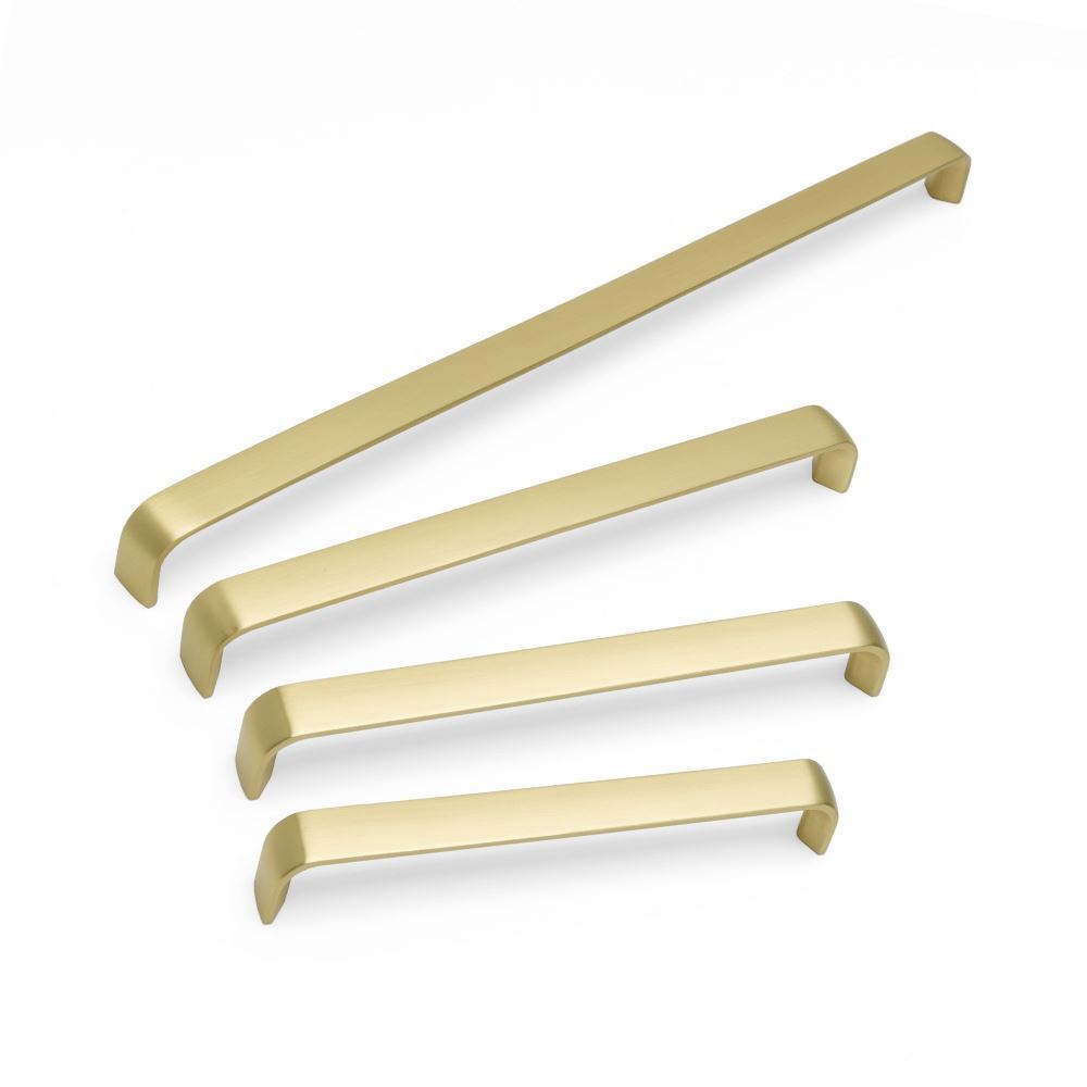 Camden D Kitchen/Bedroom Door Handle Satin Brass (Various Sizes)