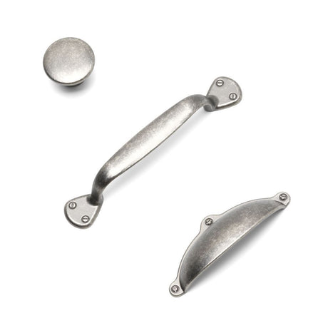 Finsbury Kitchen/Bedroom Door Cup Handle Pewter