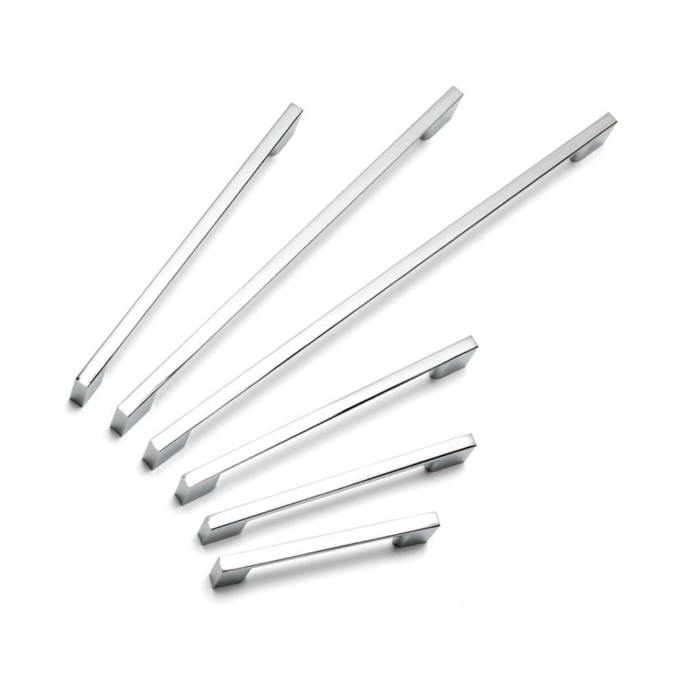 SLIM SQUARE D Handle Kitchen/Bedroom Door Handle Chrome