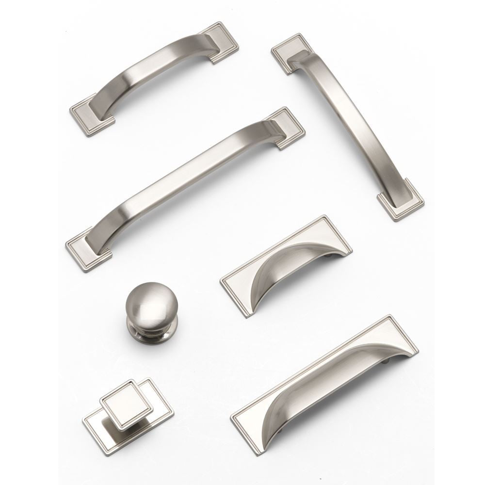 WINDSOR Cup Handle Kitchen/Bedroom Door Handle Brushed Nickel