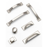 WINDSOR Cup Handle Kitchen/Bedroom Door Handle Brushed Nickel