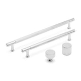 Linea Round Post Knob Kitchen/Bedroom Door Handle Chrome