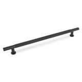FENDER KNURLED T Bar Handle Kitchen/Bedroom Door Handle Matt Black (Various Sizes)