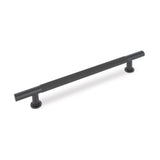 FENDER KNURLED T Bar Handle Kitchen/Bedroom Door Handle Matt Black (Various Sizes)
