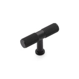 FENDER KNURLED T Knob Kitchen/Bedroom Door Handle Matt Black