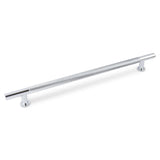 FENDER KNURLED T Bar Handle Kitchen/Bedroom Door Handle Chrome (Various Sizes)
