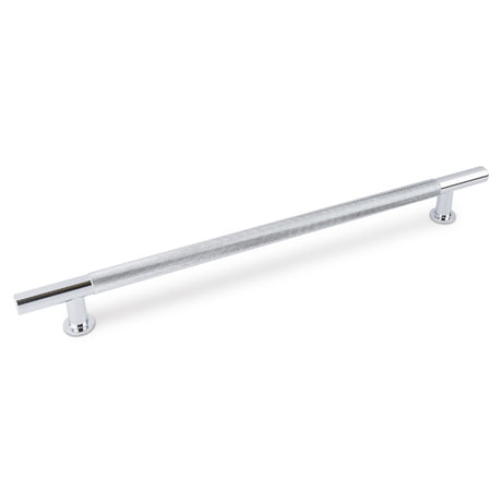 FENDER KNURLED T Bar Handle Kitchen/Bedroom Door Handle Chrome (Various Sizes)