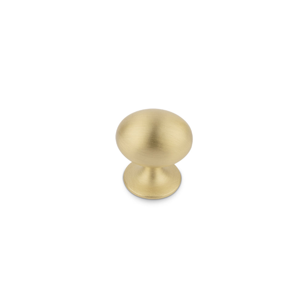 Camden Oval Knob Kitchen/Bedroom Door Handle Satin Brass