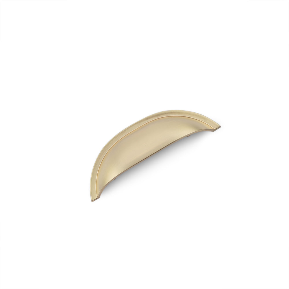 WINDSOR Shell Handle Kitchen/Bedroom Door Handle Satin Brass