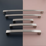 Block Bar D Handle Kitchen/Bedroom Door Handle Brushed Nickel