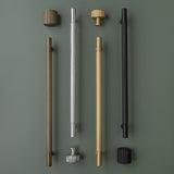 LINEA T Bar Handle Kitchen/Bedroom Door Handle Antique Brass (Various Sizes)