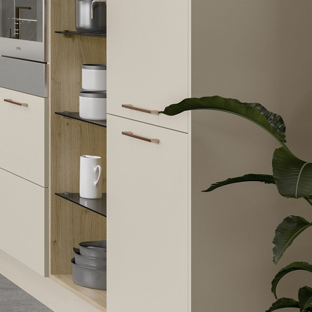 SLIM SQUARE D Handle Kitchen/Bedroom Door Handle Antique Copper