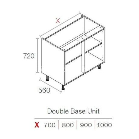 1000mm Kitchen Base Cabinet  White