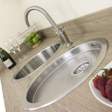 Astini Supra 1.0 Bowl Brushed Stainless Steel Kitchen Sink, Drainer & Waste