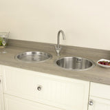 Astini Supra 1.0 Bowl Brushed Stainless Steel Kitchen Sink, Drainer & Waste