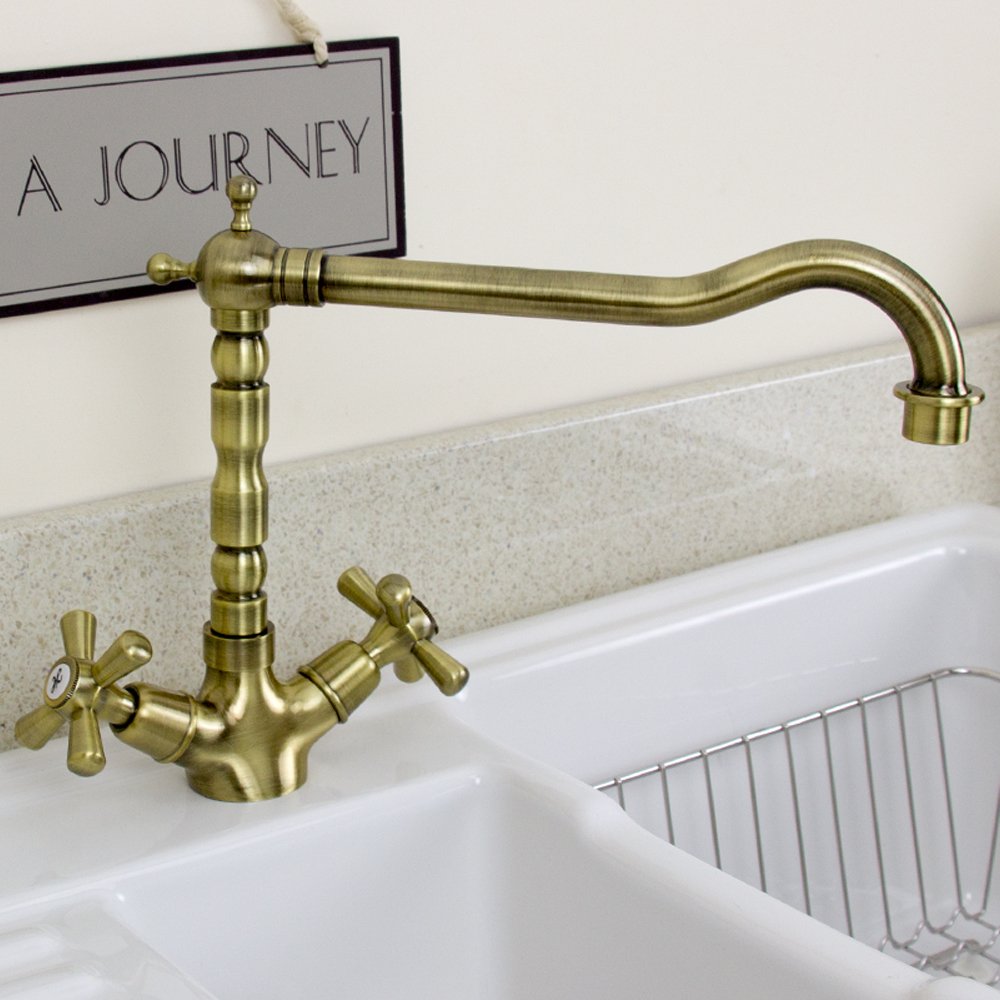Astini Traditional Twin Handle Kitchen Sink Mixer Tap 25411 Series