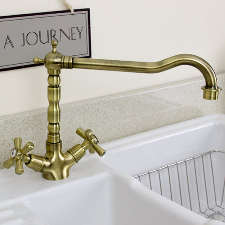 Astini Traditional Twin Handle Kitchen Sink Mixer Tap 25411 Series