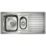 Astini Velia 1.5 Bowl Brushed Stainless Steel Kitchen Sink & Saturn B6008BS Tap