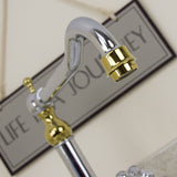Astini Traditional Gold & Chrome Twin Handle Kitchen Sink Tap 25441GC