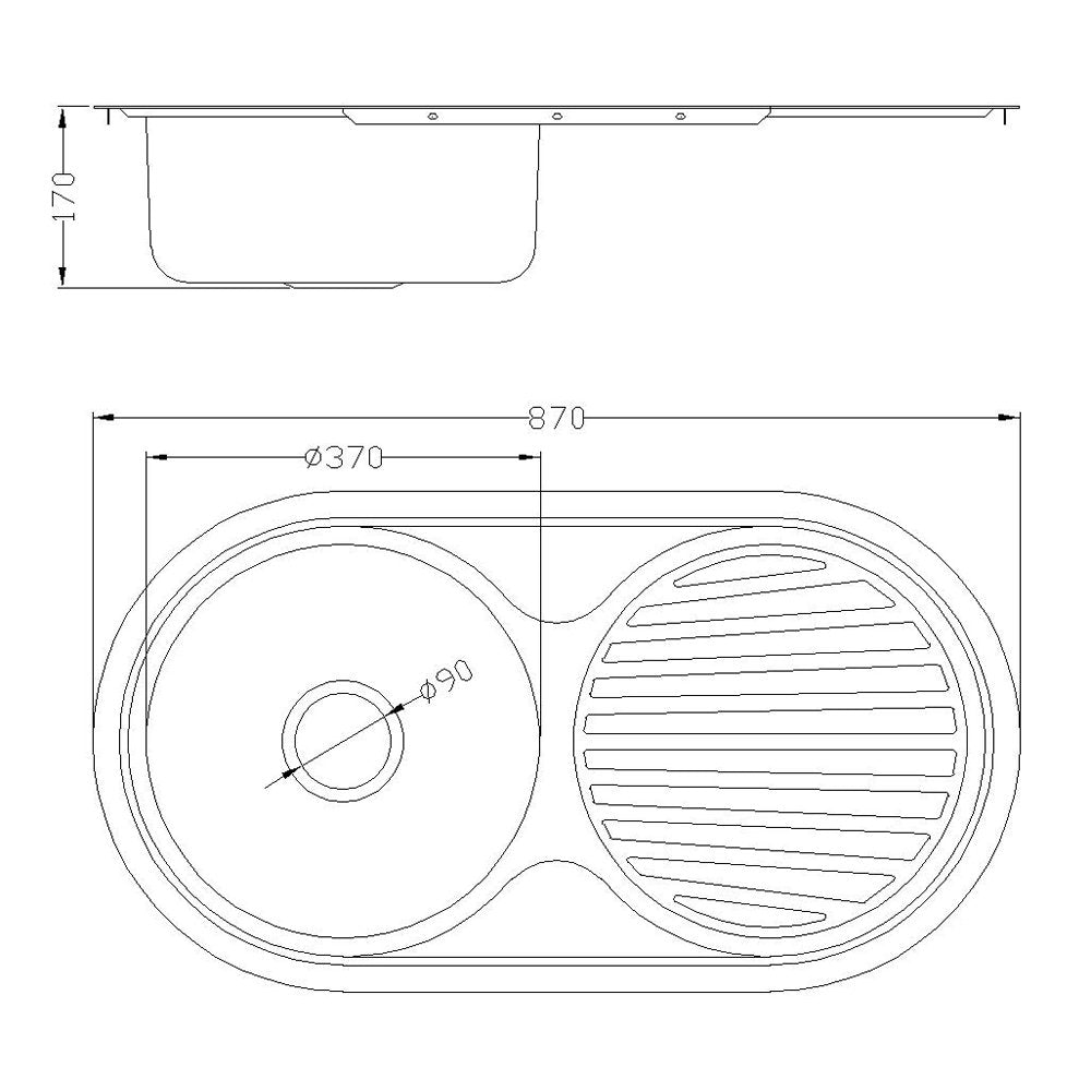 Astini Zerox 1.0 Bowl Brushed Stainless Steel Kitchen Sink & Waste AS5317