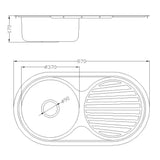 Astini Zerox 1.0 Bowl Brushed Stainless Steel Kitchen Sink & Waste AS5317
