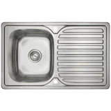 Astini Velia 1.0 Bowl Brushed Stainless Steel Kitchen Sink & Saturn B6008BS Tap