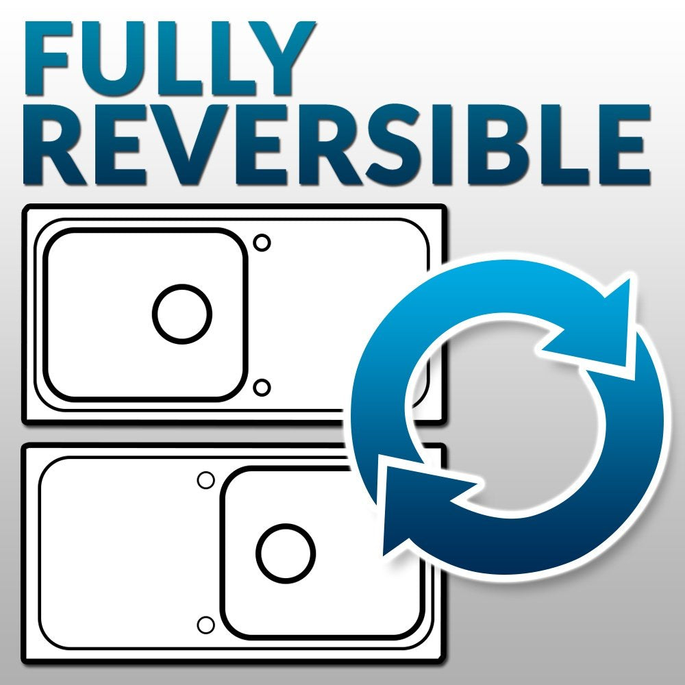 Astini Belfast 100 1.0 Bowl White Ceramic Kitchen Sink, Drainer & Strainer Waste