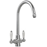Astini Canterbury 100 1 Bowl Gloss White Ceramic Kitchen Sink & Colonial Tap
