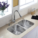 Astini Brushed Steel 270ml Integrated Kitchen Sink Soap Dispenser 201/BN