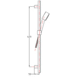 Astini Chrome Plated Brass Square Slide Rail Kit & Hose B8010