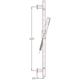 Astini Chrome Plated Brass Square Slide Rail Kit & Hose B8011