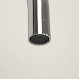 Astini Cosmopolitan Twin Lever Kitchen Sink Mixer Tap with Brushed Steel and Chrome Finish