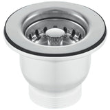 Astini Belfast 100 1.0 Bowl White Ceramic Kitchen Sink with Strainer Waste