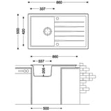 Astini Gianni Compact 1.0 Bowl Granite Kitchen Sink & Waste