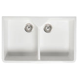 Astini Belfast 800 2.0 Bowl White Ceramic Kitchen Sink with Waste Collection