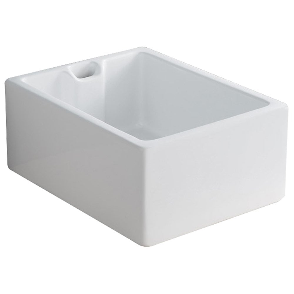Astini Belfast 100 1.0 Bowl White Ceramic Kitchen Sink, Waste & Colonial Tap
