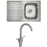Astini Velia 1.0 Bowl Brushed Stainless Steel Kitchen Sink & Saturn B6008BS Tap