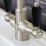 Astini Colonial Ceramic Handle Twin Lever Kitchen Mixer Tap in Classic Finishes