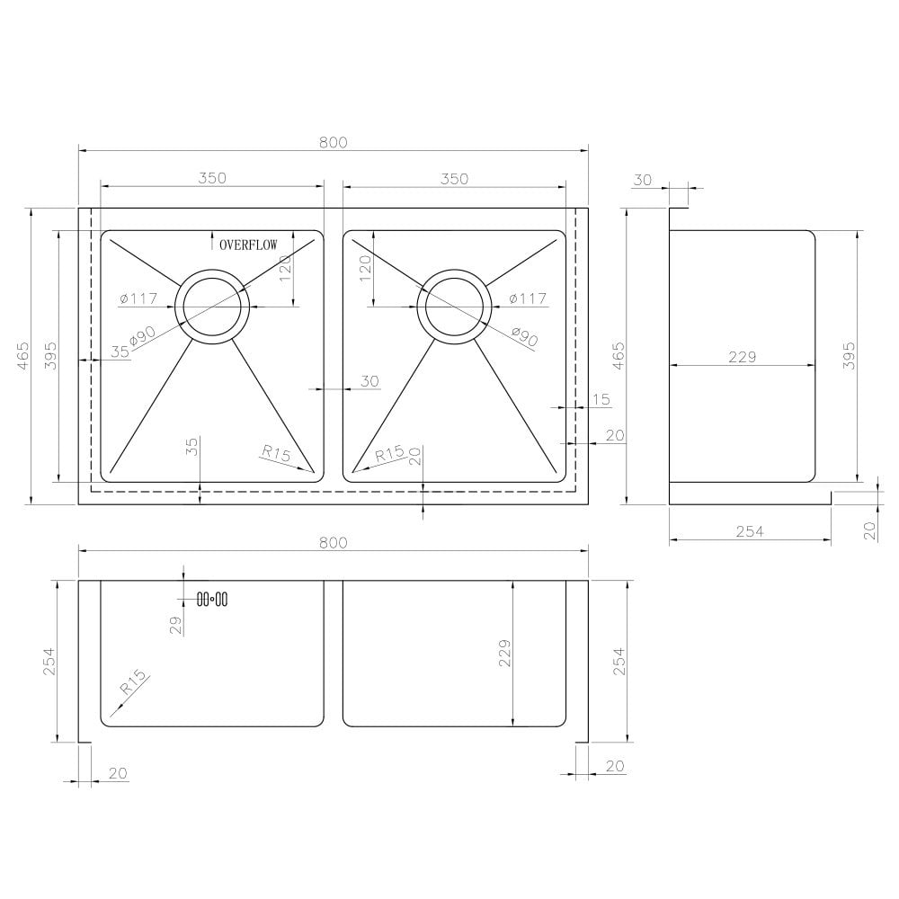 Astini Belfast 800 2.0 Bowl Copper Brushed Stainless Steel Kitchen Sink & Waste