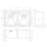 Astini Belfast 800 2.0 Bowl Copper Brushed Stainless Steel Kitchen Sink & Waste