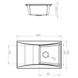 Astini Xeron 1.0 Bowl SMC Synthetic Reversible Kitchen Sink & Waste