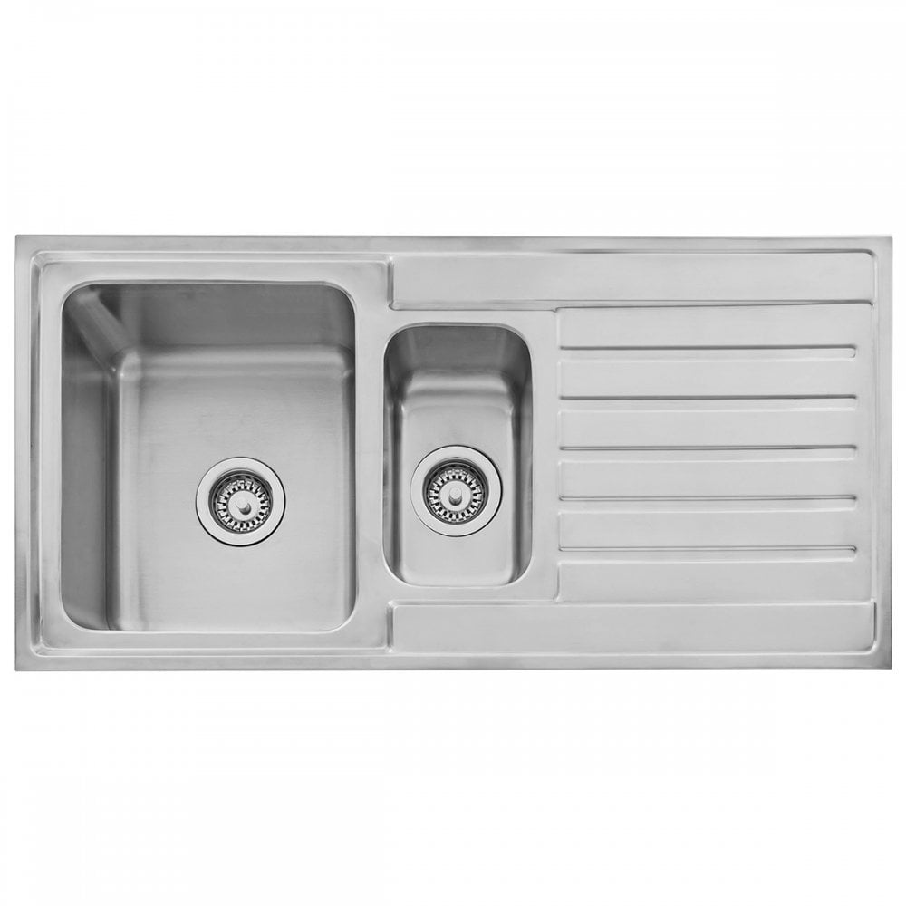 Astini Vicenza 1.5 Bowl Brushed Stainless Steel Kitchen Sink & Waste AS5360