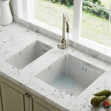 Astini Hampton 100 1.0 Bowl White Ceramic Undermount Kitchen Sink with Waste