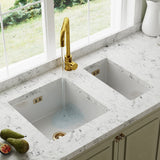 Astini Hampton 100 1.0 Bowl White Ceramic Undermount Kitchen Sink with Waste