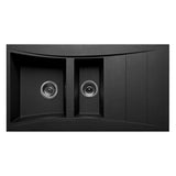 Astini Xeron 1.5 Bowl Black SMC Synthetic Reversible Kitchen Sink, Waste & Tap