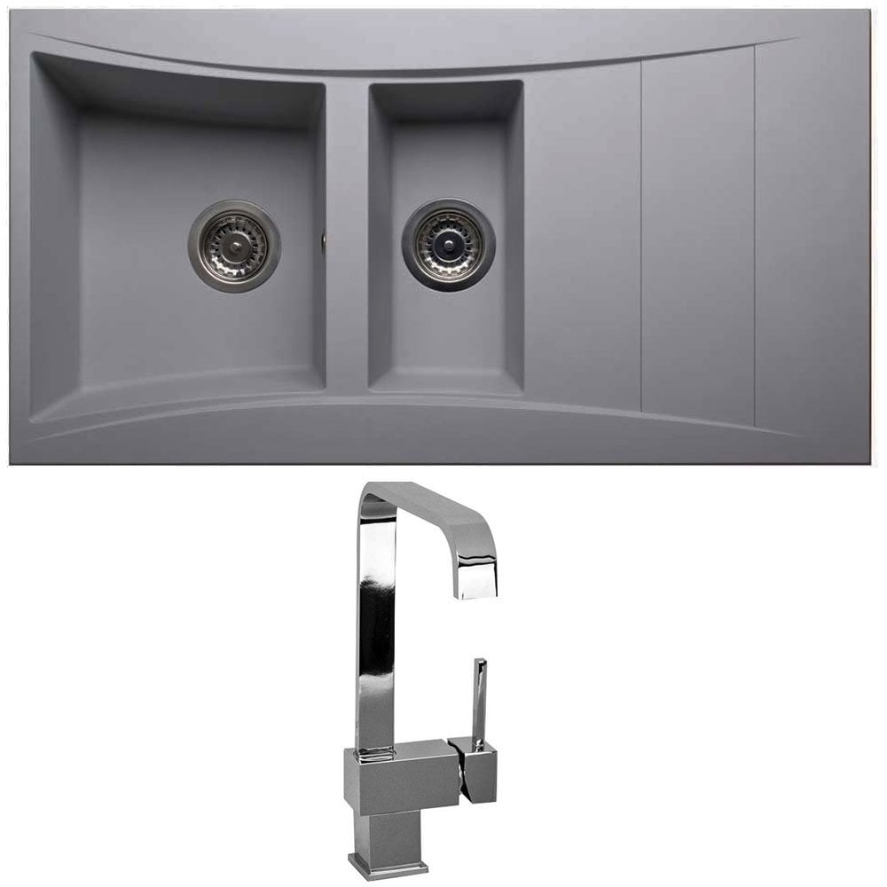 Astini Xeron 1.5 Bowl SMC Synthetic Reversible Kitchen Sink with Waste & Tap