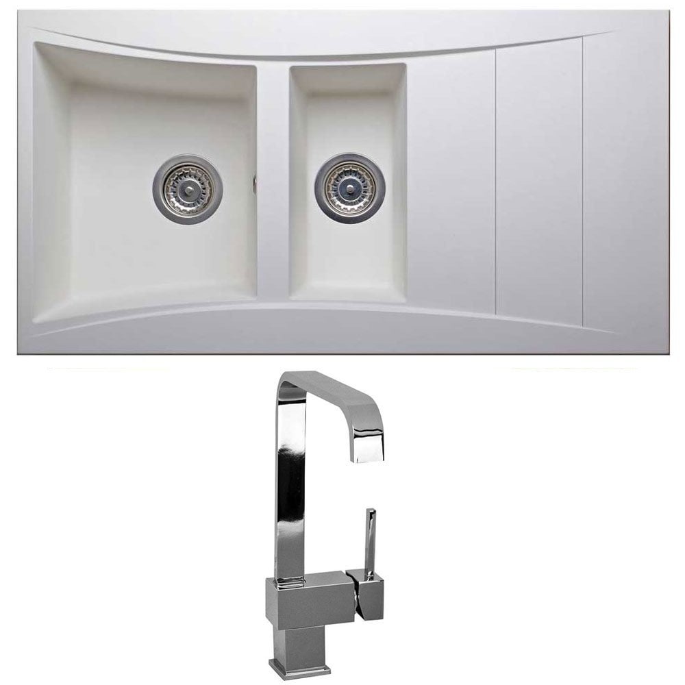 Astini Xeron 1.5 Bowl SMC Synthetic Reversible Kitchen Sink with Waste & Tap